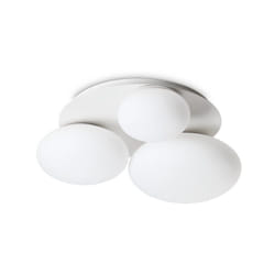Ideal Lux - Plafoniera Contemporanea Ninfea Metallo Bianco 3 Luci Gx53 9W 3000K Luce Calda