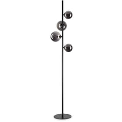 Ideal Lux - Piantana Contemporanea Perlage Metallo Nero 4 Luci G9 3W 3000K Luce Calda