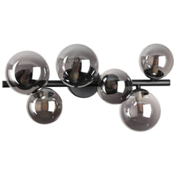 Ideal Lux - Plafoniera Contemporanea Perlage Metallo Nero 6 Luci G9 15W 3000K Ip20