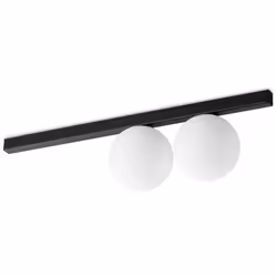 Collezione Binomio LUCE E DESIGN, UN CONNUBIO PERFETTO Plafoniera Contemporaneo Binomio Metallo Nero 2 G9 4W 3000K IP20 A++ h ...