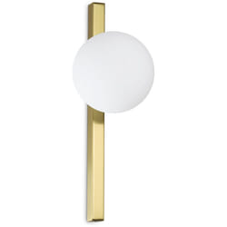 Ideal Lux - Applique Da Parete Contemporaneo Binomio Metallo Ottone 1 Luce G9 4W 3000K Ip20