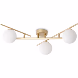 Collezione Atlas LA CREATIVITÀ CHE TI ILLUMINA Plafoniera Contemporanea Atlas Metallo Oro 3 Luci G9 4W 3000K IP20 A++ h.16,5 ...
