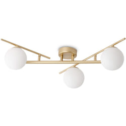 Ideal Lux - Plafoniera Contemporanea Atlas Metallo Oro 3 Luci G9 4W 3000K Ip20