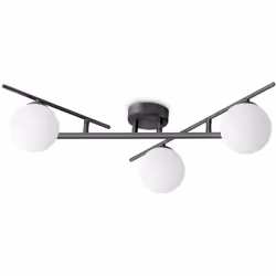 Collezione Atlas LA CREATIVITÀ CHE TI ILLUMINA Plafoniera Contemporanea Atlas Metallo Nero 3 Luci G9 4W 3000K IP20 A++ h.16,5 ...