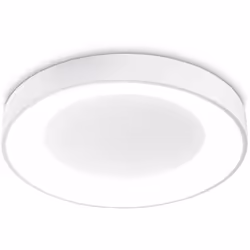 Collezione Planet DISCO RIFLETTENTE Plafoniera Contemporanea Planet Metallo Bianco Led Integrato 22W 3000K IP20 A++ h.5 D.40  ...