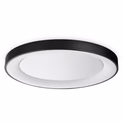 Collezione Planet DISCO RIFLETTENTE Plafoniera Contemporanea Planet Metallo Nero Led Integrato 33W 3000K IP20 A++ h.5 D.60 L. ...