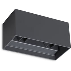 Applique Da Parete Contemporaneo Atom Alluminio Nero Led 25W 3000K Ip54