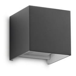 Ideal Lux - Applique Da Parete Contemporaneo Atom Alluminio Grigio Led 12W 3000K Ip54