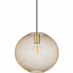 Collezione Net LA LUCE DENTRO LA RETE Lampadario a sospensione Contemporaneo Net Metallo Oro 1 Luce E27 42W IP20 A++ h.max.23 ...