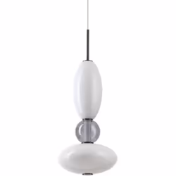 Collezione Lumiere ILLUMINA CON DESIGN Lampadario a sospensione Contemporaneo Lumiere Metallo Nero Led Integrato 27W 3000K IP ...