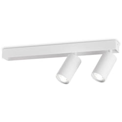 Ideal Lux - Plafoniera Contemporanea Profilo Metallo Bianco 2 Luci Gu10 28W 3000K Ip20