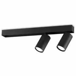 Collezione Profilo PROIETTA LA LUCE Plafoniera Contemporanea Profilo Metallo Nero GU10 28W 3000K IP20 A++ h.14,5 D. L.45 P.5, ...