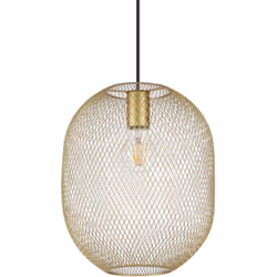 Collezione Net LA LUCE DENTRO LA RETE Lampadario a sospensione Contemporaneo Net Metallo Oro 1 Luce E27 42W IP20 A++ h.max.23 ...