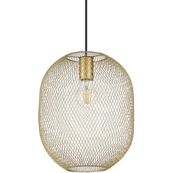 Ideal Lux - Lampadario a Sospensione Contemporaneo Net Metallo Oro 1 Luce E27 42W Ip20