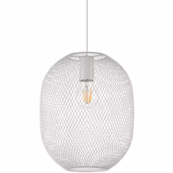 Collezione Net LA LUCE DENTRO LA RETE Lampadario a sospensione Contemporaneo Net Metallo Bianco 1 Luce E27 42W IP20 A++ h.max ...