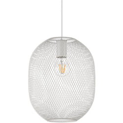 Ideal Lux - Lampadario a Sospensione Contemporaneo Net Metallo Bianco 1 Luce E27 42W Ip20