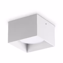 Collezione Spike PUNTI LUCE MODERNI Plafoniera Contemporanea Spike Alluminio Bianco 1 Luce GX53 15W 3000K IP20 A++ h.6,5 D. L ...