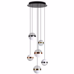 Collezione Galaxy ATMOSFERA SUGGESTIVA Plafoniera Contemporanea Galaxy Metallo Nero Led Integrato 58W 3000K IP20 A++ h.160 D. ...