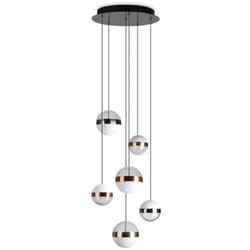 Plafoniera Contemporanea Galaxy Metallo Nero Led Integrato 58W 3000K Ip20