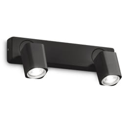 Ideal Lux - Spot Contemporaneo Rudy Alluminio Nero 2 Luci Gu10 35W 3000K Ip20