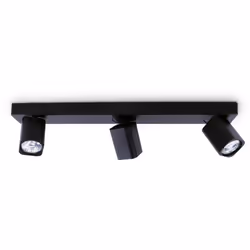 Collezione Rudy LA DIREZIONE CHE VUOI TU Spot Contemporaneo Rudy Alluminio Nero 3 Luci GU10 35W 3000K IP20 A++ h.max.11 h.min ...