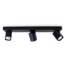 Ideal Lux - Spot Contemporaneo Rudy Alluminio Nero 3 Luci Gu10 35W 3000K Ip20