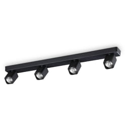 Ideal Lux - Spot Contemporaneo Rudy Alluminio Nero 4 Luci Gu10 35W 3000K Ip20