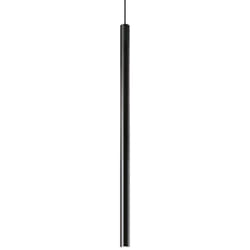 Lampadario a Sospensione Moderno Ultrathin Metallo Nero Led 12W 3000K Ip20