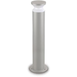 Piantana Moderna Torre Alluminio Grigio 1 Luce E27 15W Ip44