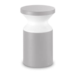 Piantana Da Terra Contemporanea Torre Alluminio Grigio 1 Luce E27 15W Ip44