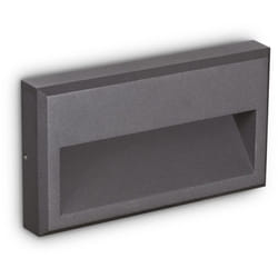 Applique Da Parete Contemporaneo Febe Alluminio Grigio Led 6W 4000K Ip65