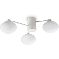 Plafoniera Contemporanea Hermes Metallo Bianco 3 Luci G9 28W 3000K Ip20
