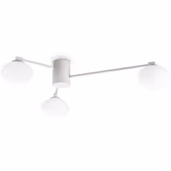 Collezione Hermes L'ELEGANZA CHE ILLUMINA Plafoniera Contemporanea Hermes Metallo Bianco 3 Luci G9 28W 3000K IP20 A++ h.20 D. ...