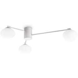 Plafoniera Moderna Hermes Metallo Bianco 3 Luci G9 28W 3000K Ip20