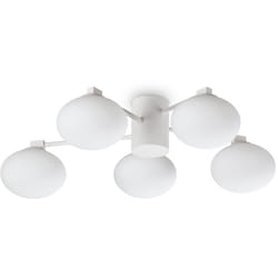 Ideal Lux - Plafoniera Contemporanea Hermes Metallo Bianco 5 Luci G9 28W 3000K Ip20