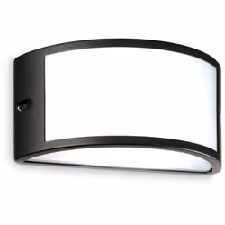 Collezione Rex FUNZIONALI E MODERNI Applique da parete Contemporanea Rex Alluminio Nero 1 Luce E27 60W IP44 A++ h.12 D. L.25  ...