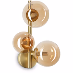 Collezione Perlage BOLLE IN VETRO SOFFIATO Applique da parete Contemporanea Perlage Metallo Ottone 3 Luci G9 15W 3000K IP20 A ...