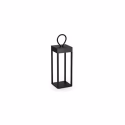 Lampada portatile a batteria, ricaricabile. Corpoluce in alluminio verniciato a polveri. Maniglia in gomma nera. Diffusore in ...