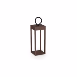 Lampada portatile a batteria, ricaricabile. Corpoluce in alluminio verniciato a polveri. Maniglia in gomma nera. Diffusore in ...