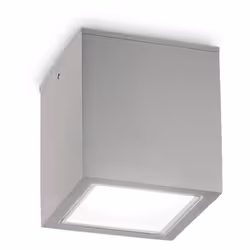 Collezione Techo PICCOLI CUBI ILLUMINATI PER LA TERRAZZA Plafoniera Contemporanea Techo Alluminio Grigio 1 Luce GU10 20W IP54 ...