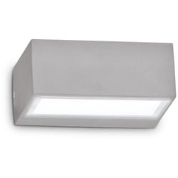 Ideal Lux - Applique Da Parete Contemporaneo Twin Alluminio Grigio 1 Luce G9 28W Ip44