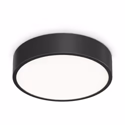 Collezione Ray DISCO RIFLETTENTE Plafoniera Contemporanea Ray Metallo Nero Led Integrato 13W 3000K IP44 A++ h.6,5 D.30 L. Lam ...