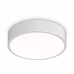 Collezione Ray DISCO RIFLETTENTE Plafoniera Contemporanea Ray Metallo Bianco Led Integrato 13W 3000K IP44 A++ h.6,5 D.30 L. L ...