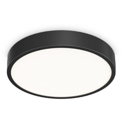 Plafoniera Contemporanea Ray Metallo Nero Led Integrato 26W 3000K Ip44
