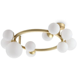 Ideal Lux - Plafoniera Moderna Perlage Metallo Ottone 10 Luci G9 15W 3000K Ip20