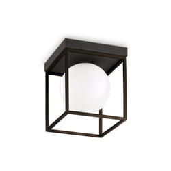 Plafoniera Contemporanea Lingotto Metallo Nero 1 Luce E14 28W Ip20