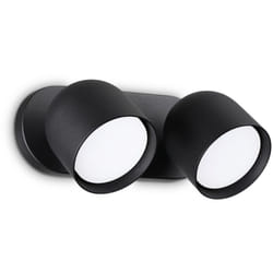 Ideal Lux - Applique Da Parete Contemporaneo Dodo Metallo Nero 2 Luci Gx53 15W 3000K Ip20