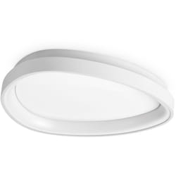 Plafoniera Contemporanea Gemini Metallo Bianco Led Integrato 23W 3000K Ip20