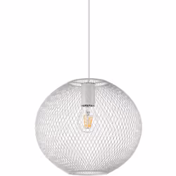 Collezione Net LA LUCE DENTRO LA RETE Lampadario a sospensione Contemporaneo Net Metallo Bianco 1 Luce E27 42W IP20 A++ h.max ...