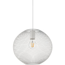 Ideal Lux - Lampadario a Sospensione Moderno Net Metallo Bianco 1 Luce E27 42W Ip20